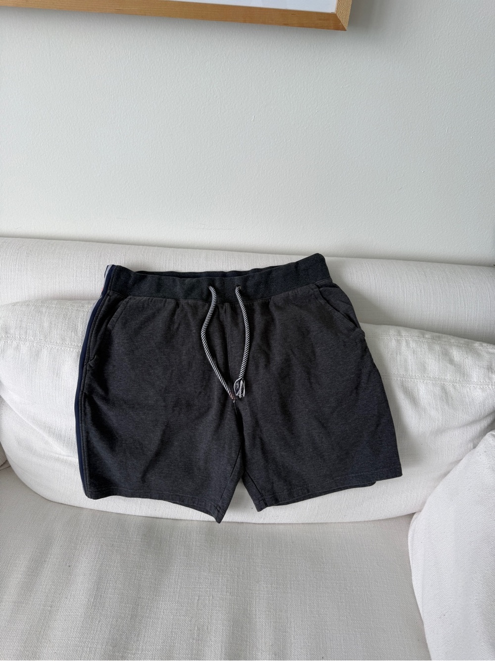 Psycho Bunny Men's Dark Gray Drawstring Casual Shorts